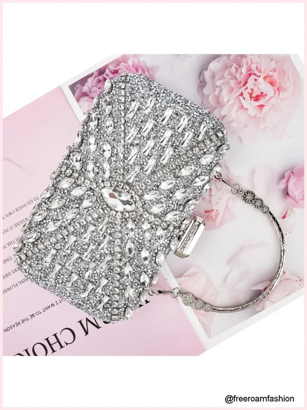 Rhinestone Crystal Glitter Clutch Evening Bag Shoulder Purse Wedding Party
